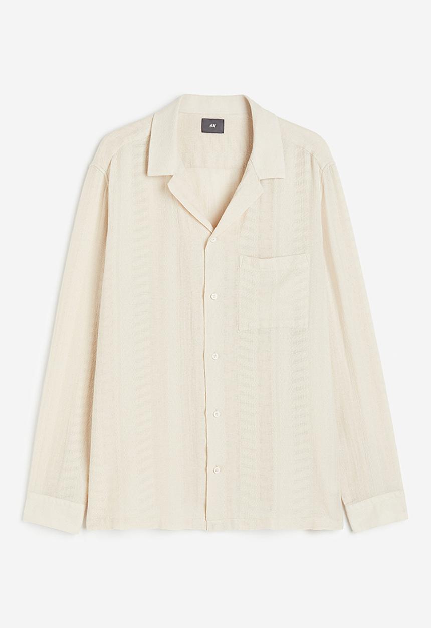 H&M - Regular fit resort shirt - white