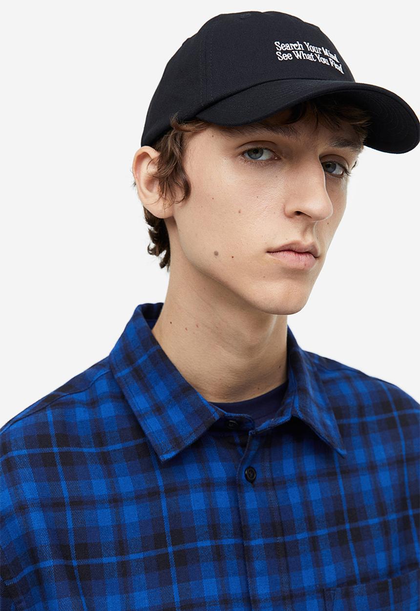 H&M - Regular fit flannel shirt - blue/checked