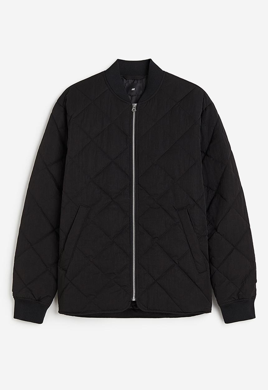 H&M - Quilted bomber jacket - black