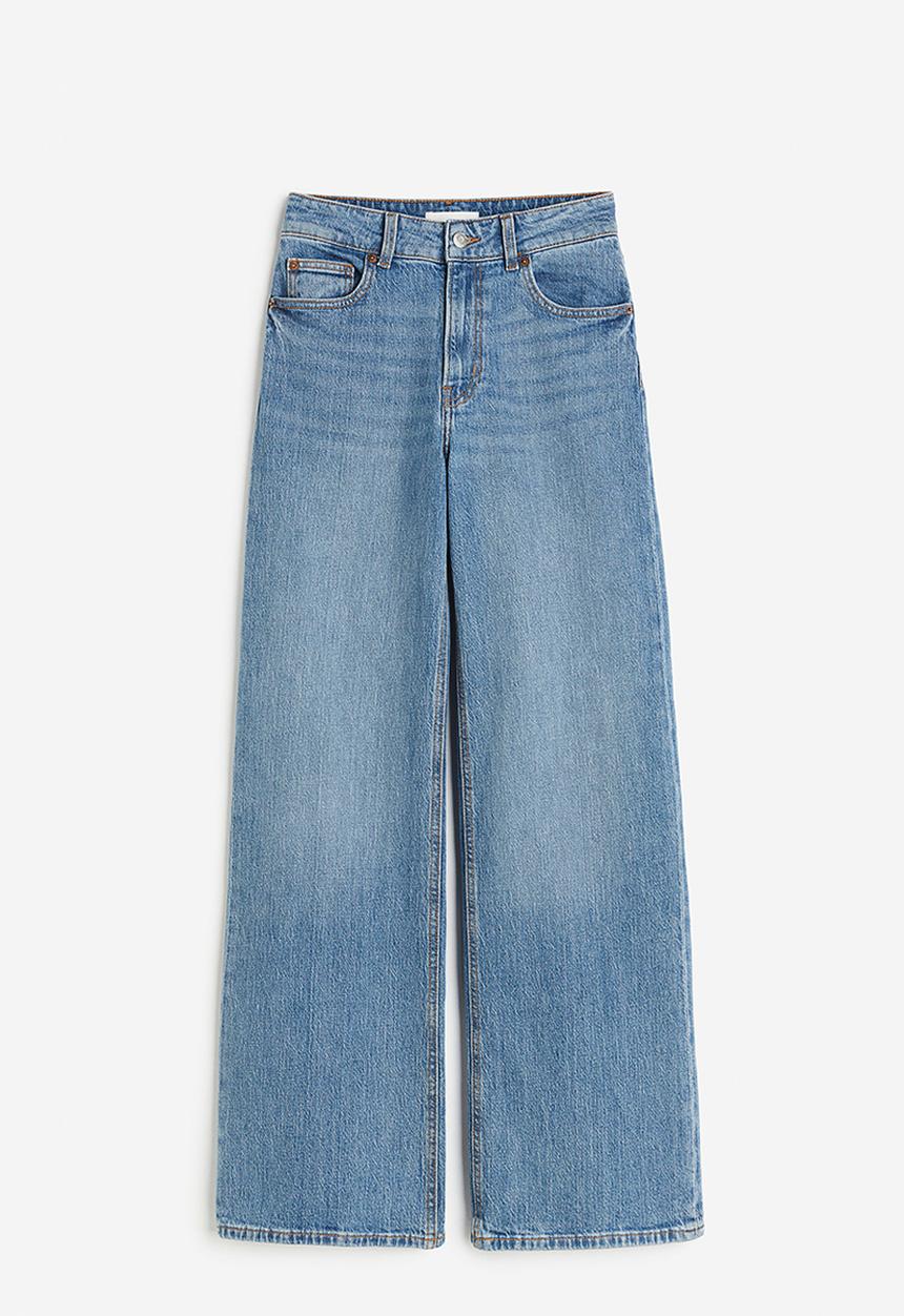 H&M - Wide high jeans - denim blue