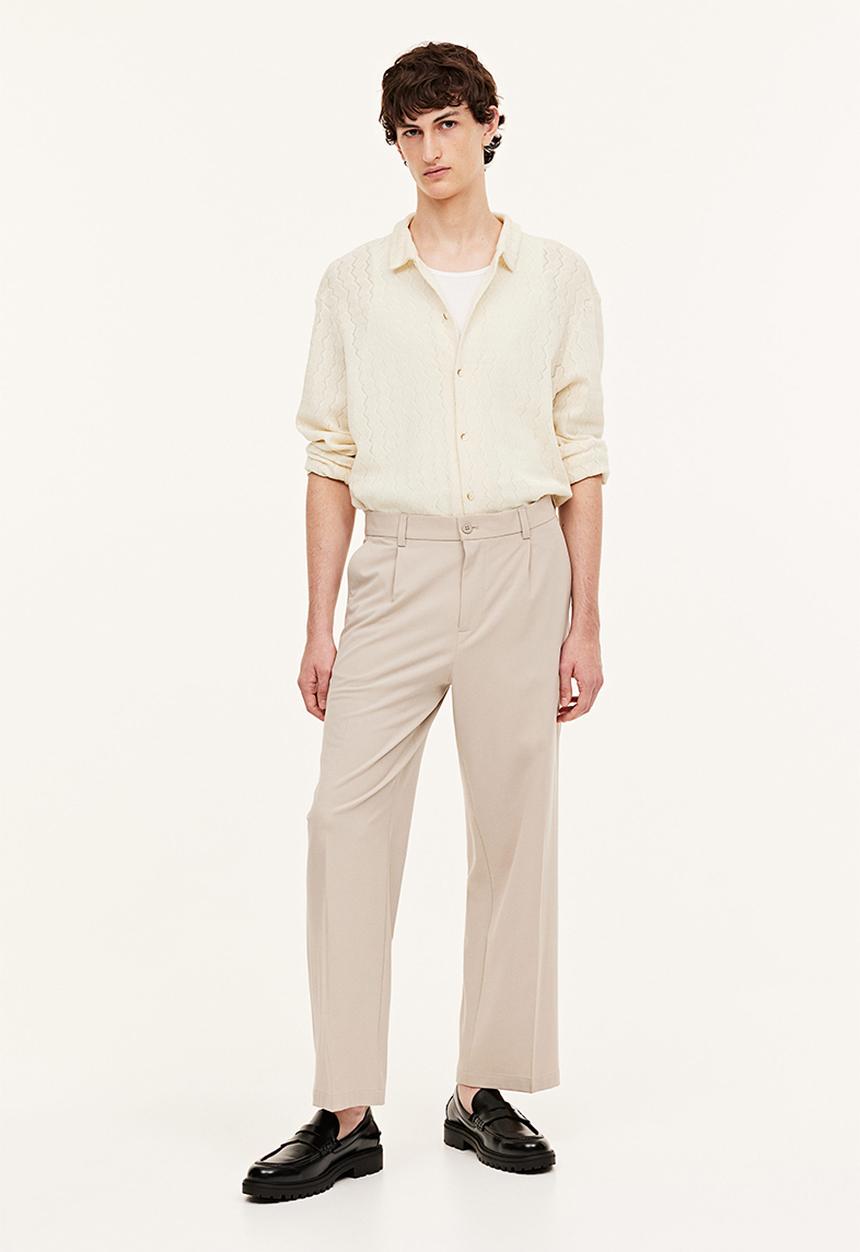 H&M - Regular fit crochet-look resort shirt - cream