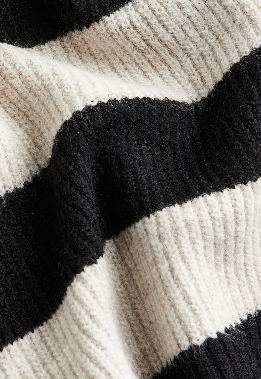 H&M - Rib-knit jumper - black & white