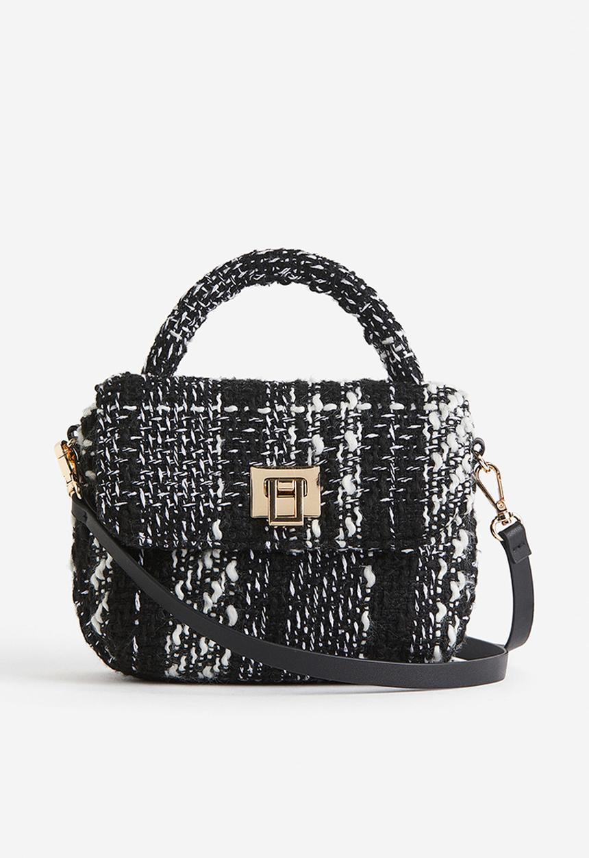 H&M - Textured-weave crossbody bag - black