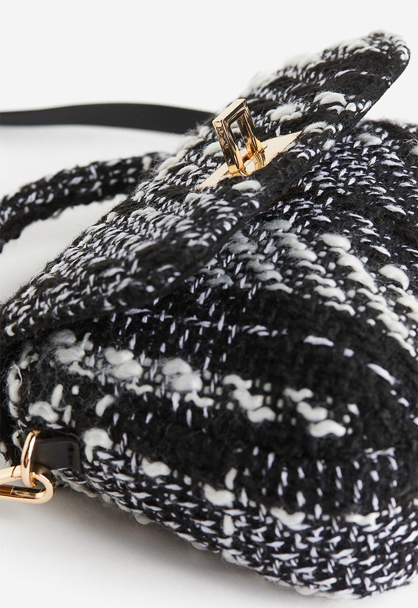 H&M - Textured-weave crossbody bag - black