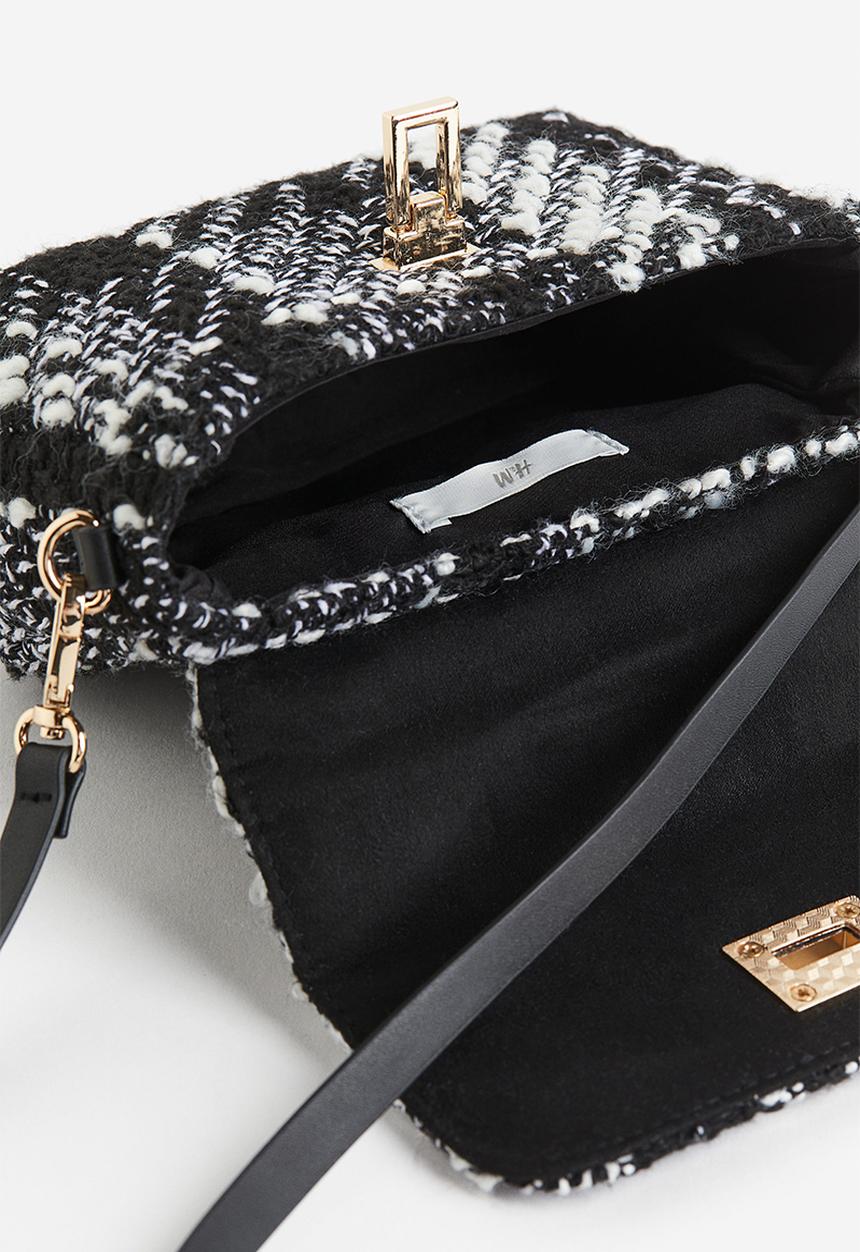 H&M - Textured-weave crossbody bag - black