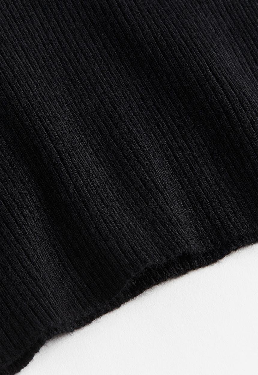 H&M - Rib-knit top - black