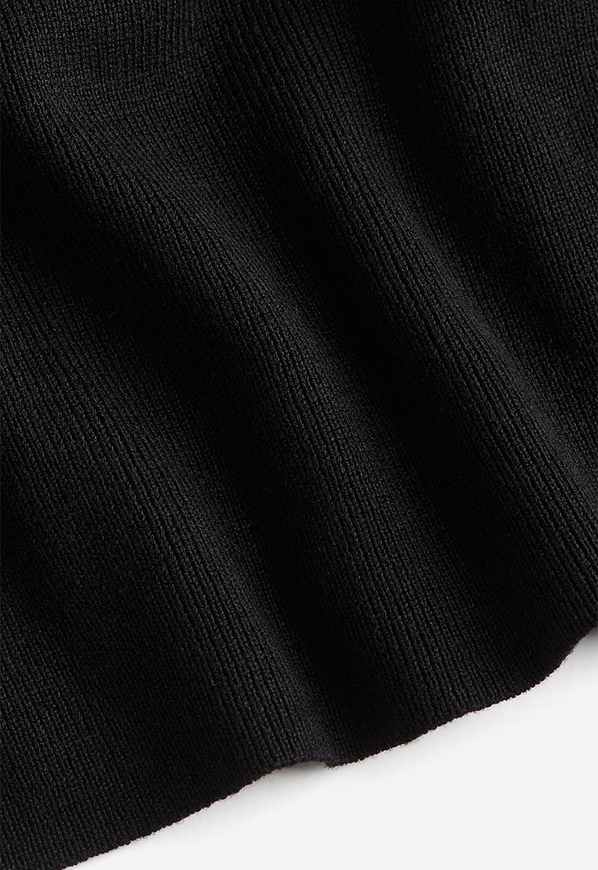 H&M - Square-neck cropped top - black