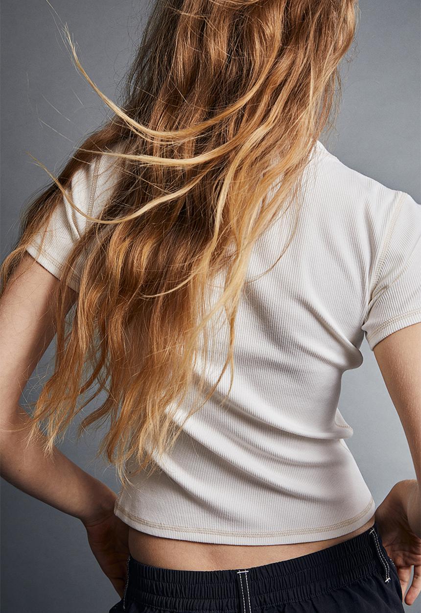 H&M - Fitted cotton top - white