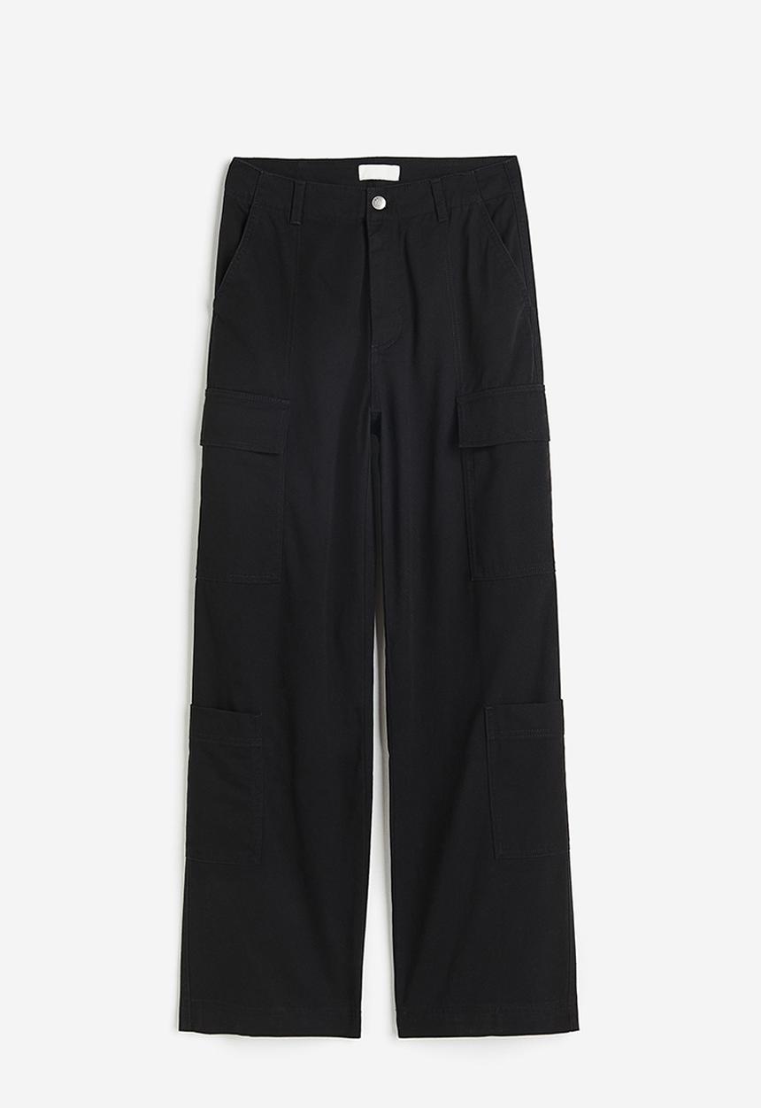 H&M - Cargo trousers - black