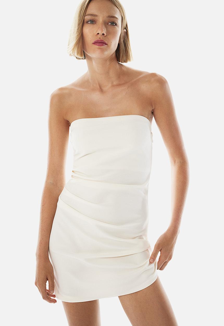 H&M - Pleated tube dress - white