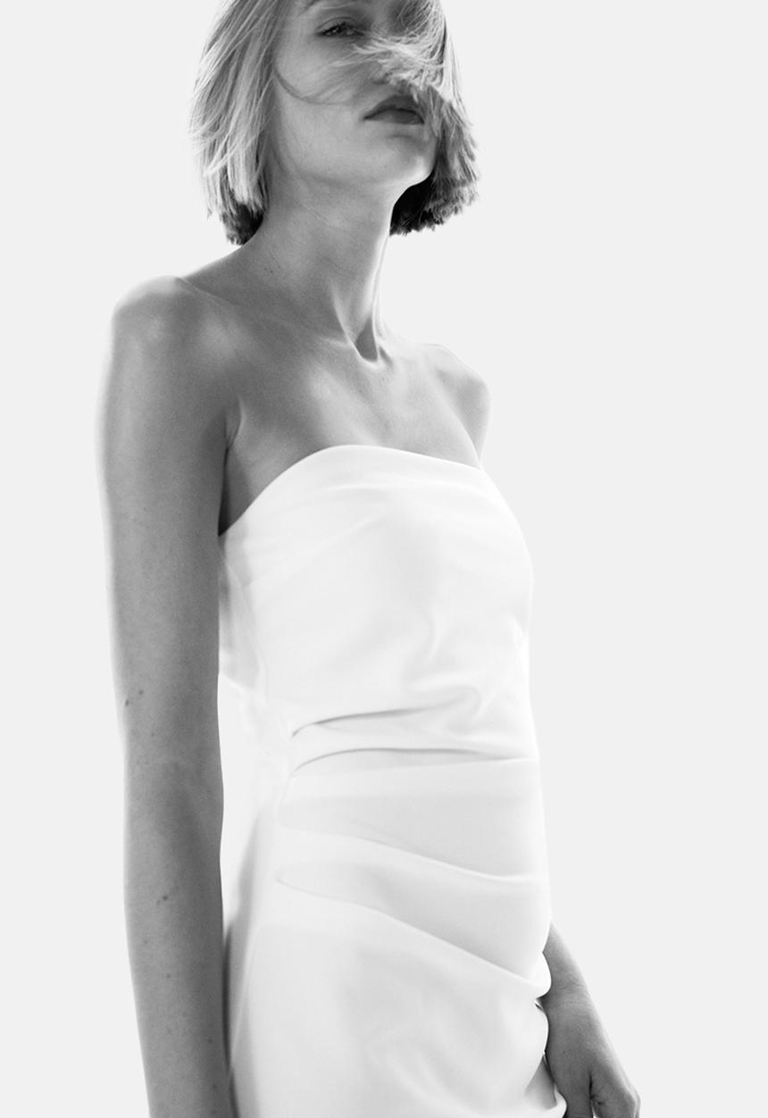 H&M - Pleated tube dress - white