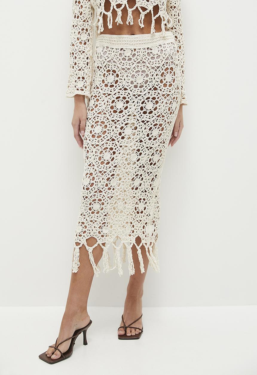 dailyfriday - Co-ord crochet skirt - beige