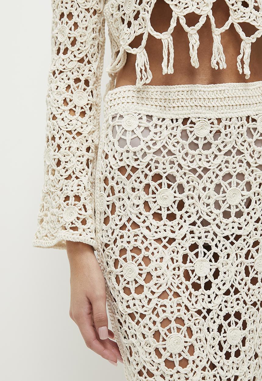 dailyfriday - Co-ord crochet skirt - beige