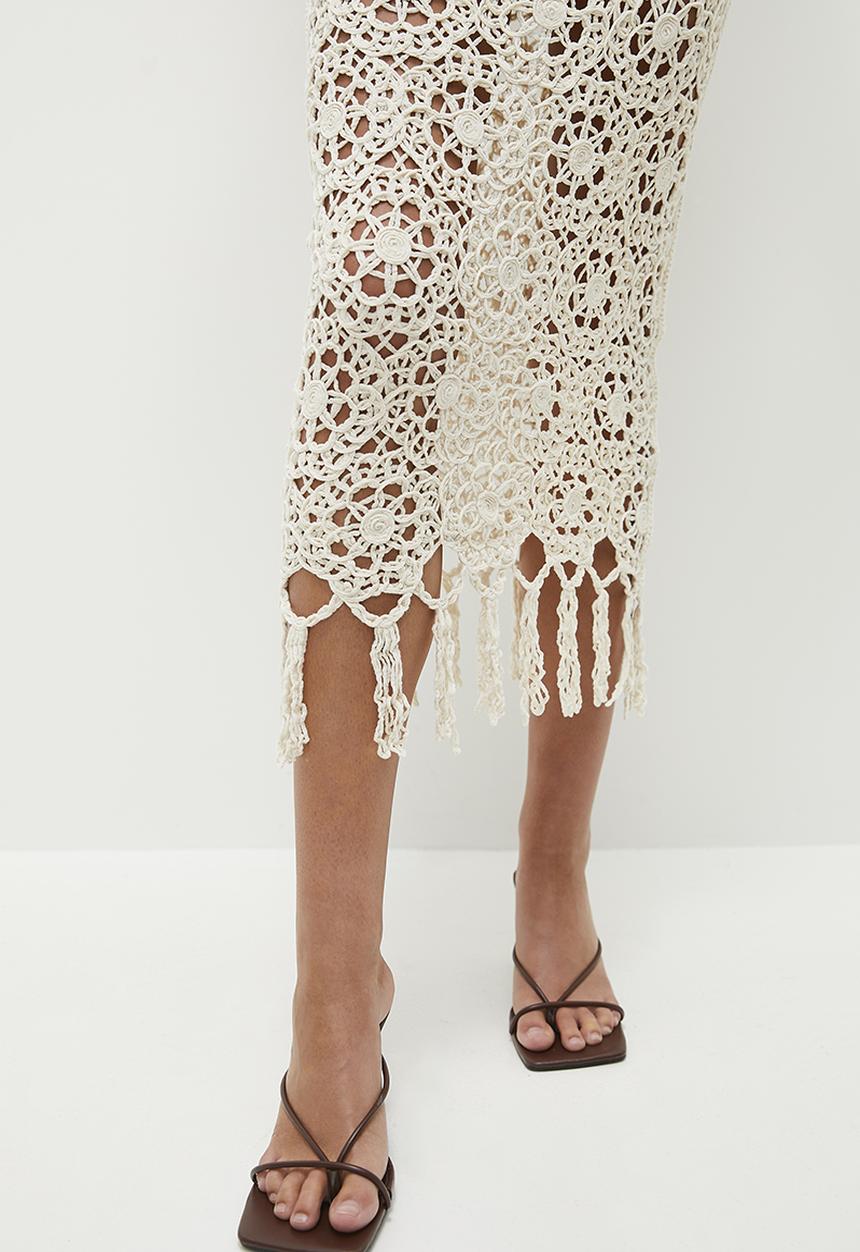 dailyfriday - Co-ord crochet skirt - beige
