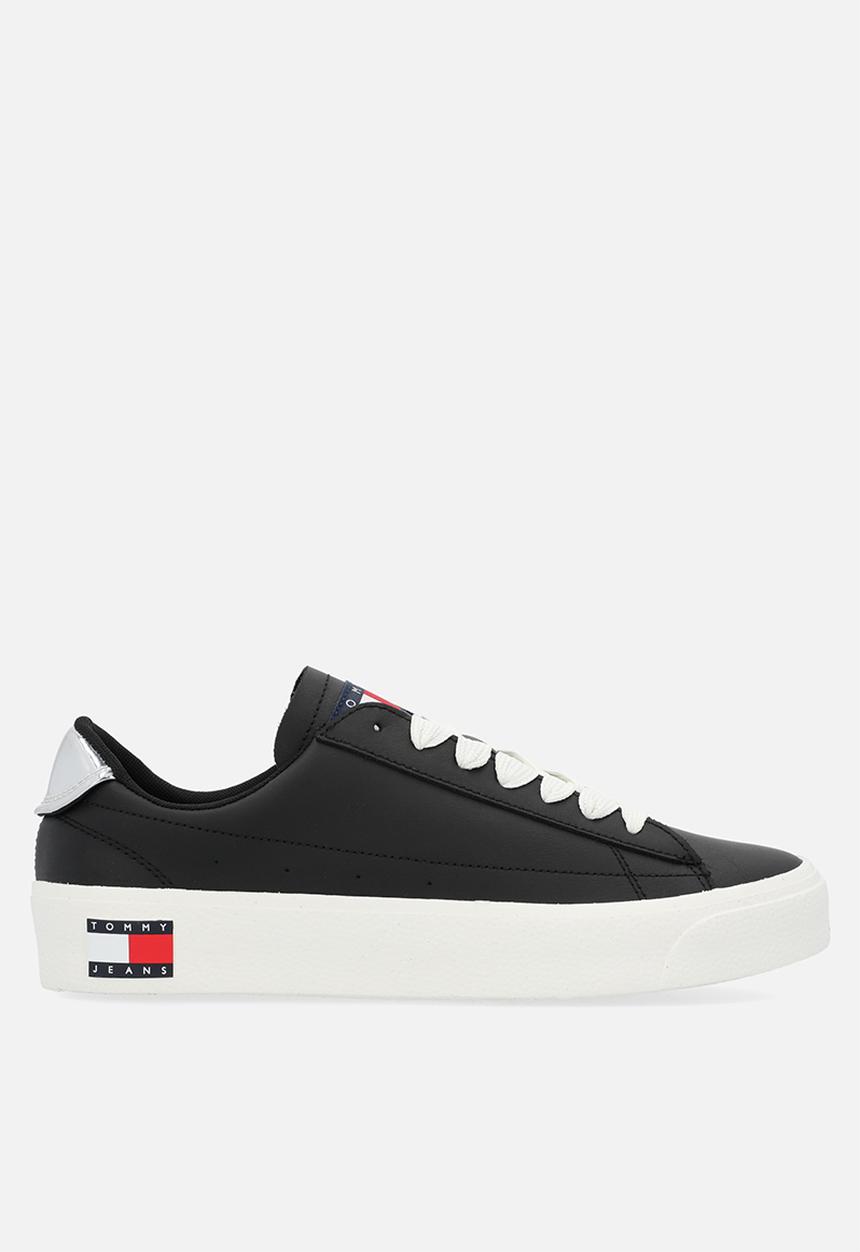 Tommy Hilfiger - TJW vulcanized leather platform low cut - black