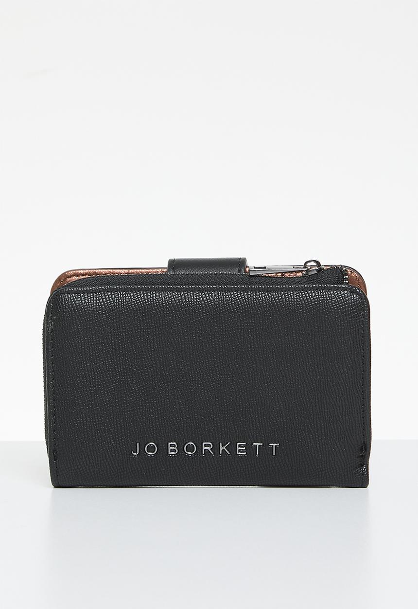 Jo Borkett - Jasmine top zip purse - black