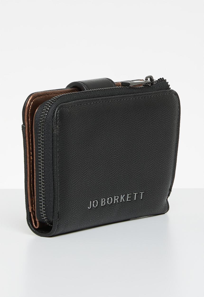 Jo Borkett - Jasmine top zip purse - black