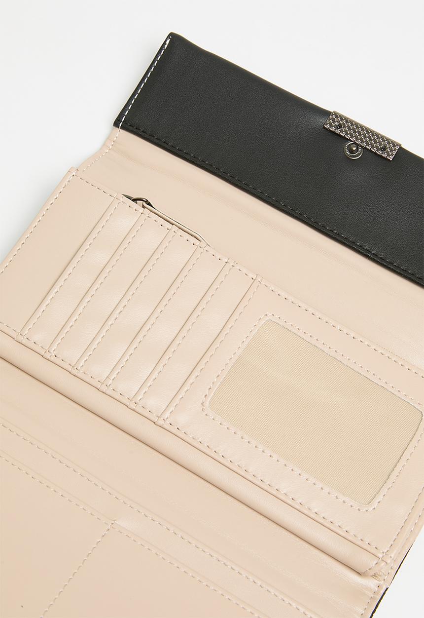 Jo Borkett - Jade tri-fold purse - black