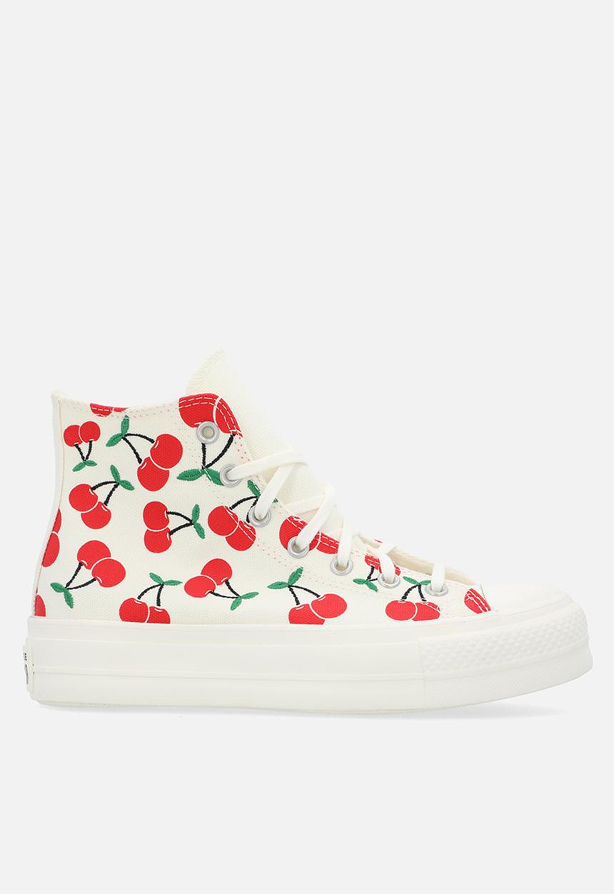 Converse - Chuck Taylor all star lift platform cherries - egret/red/green