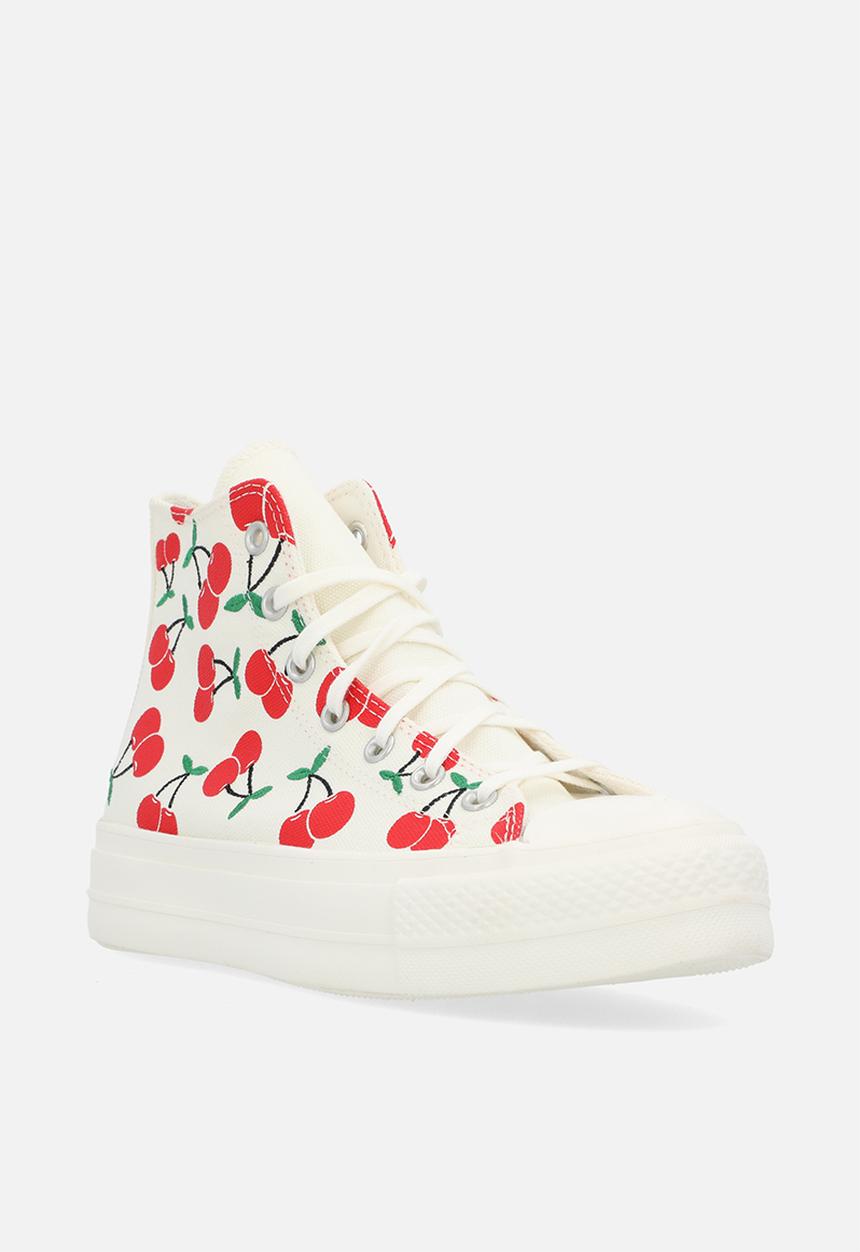Converse - Chuck Taylor all star lift platform cherries - egret/red/green