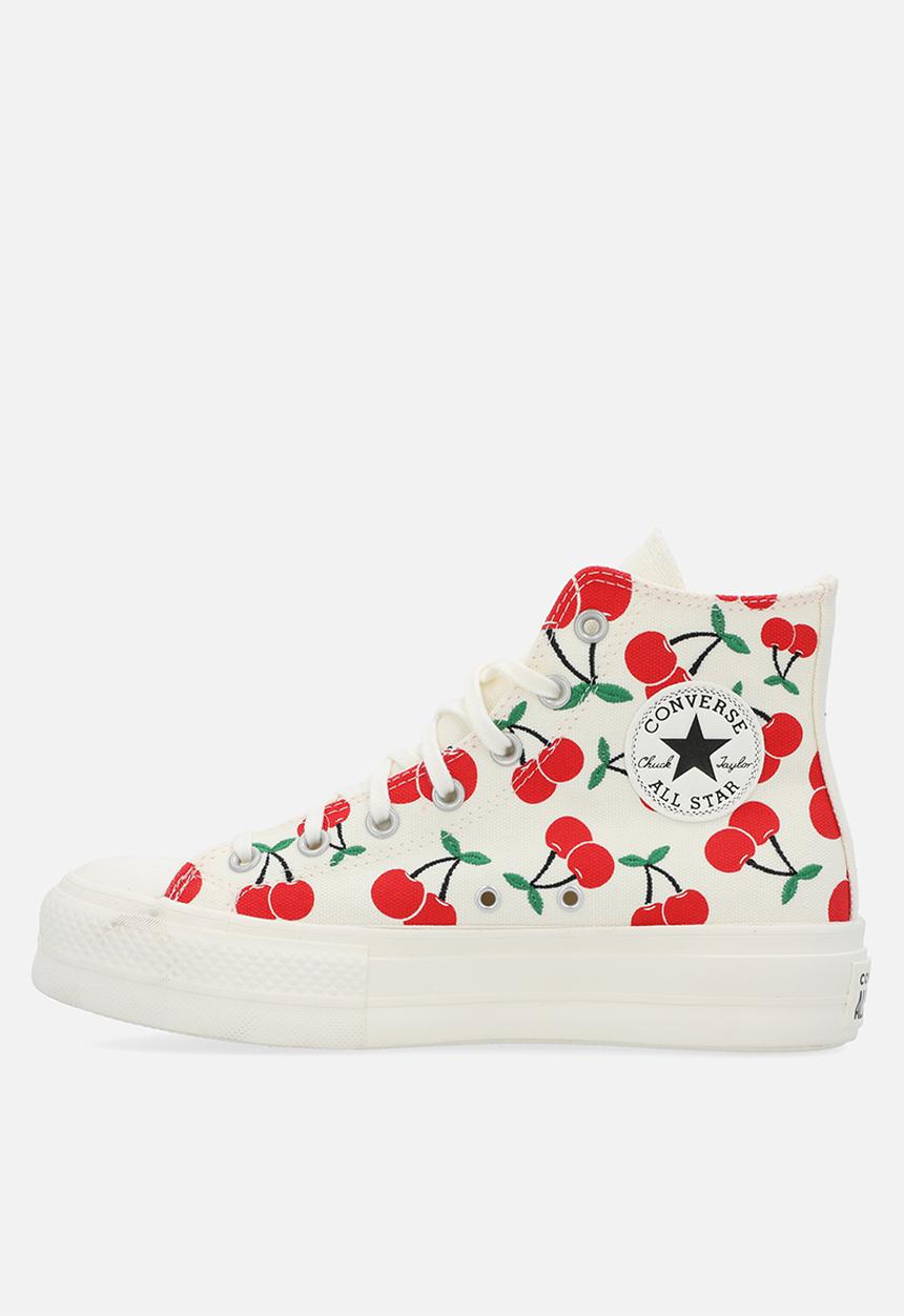 Converse - Chuck Taylor all star lift platform cherries - egret/red/green