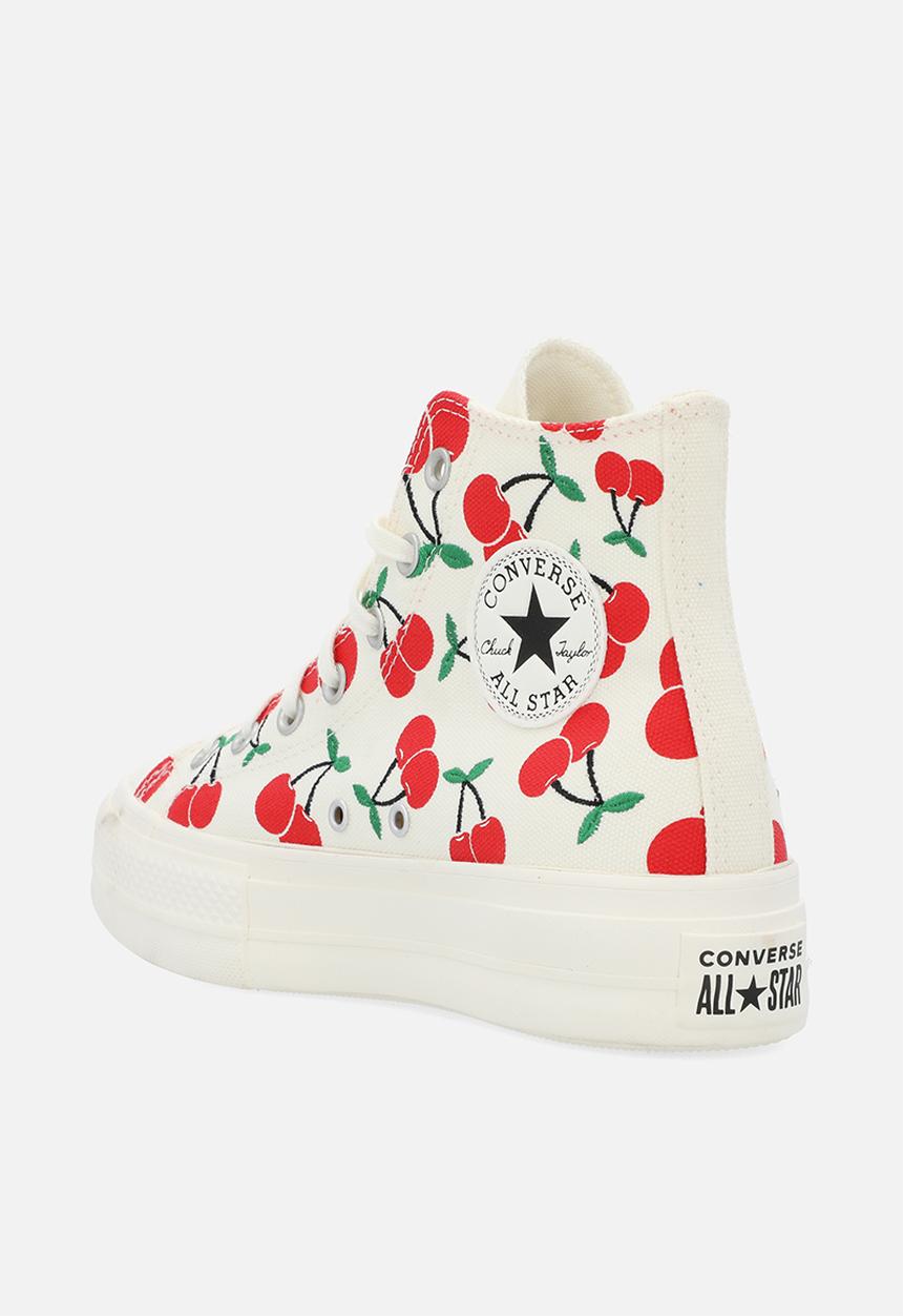 Converse - Chuck Taylor all star lift platform cherries - egret/red/green