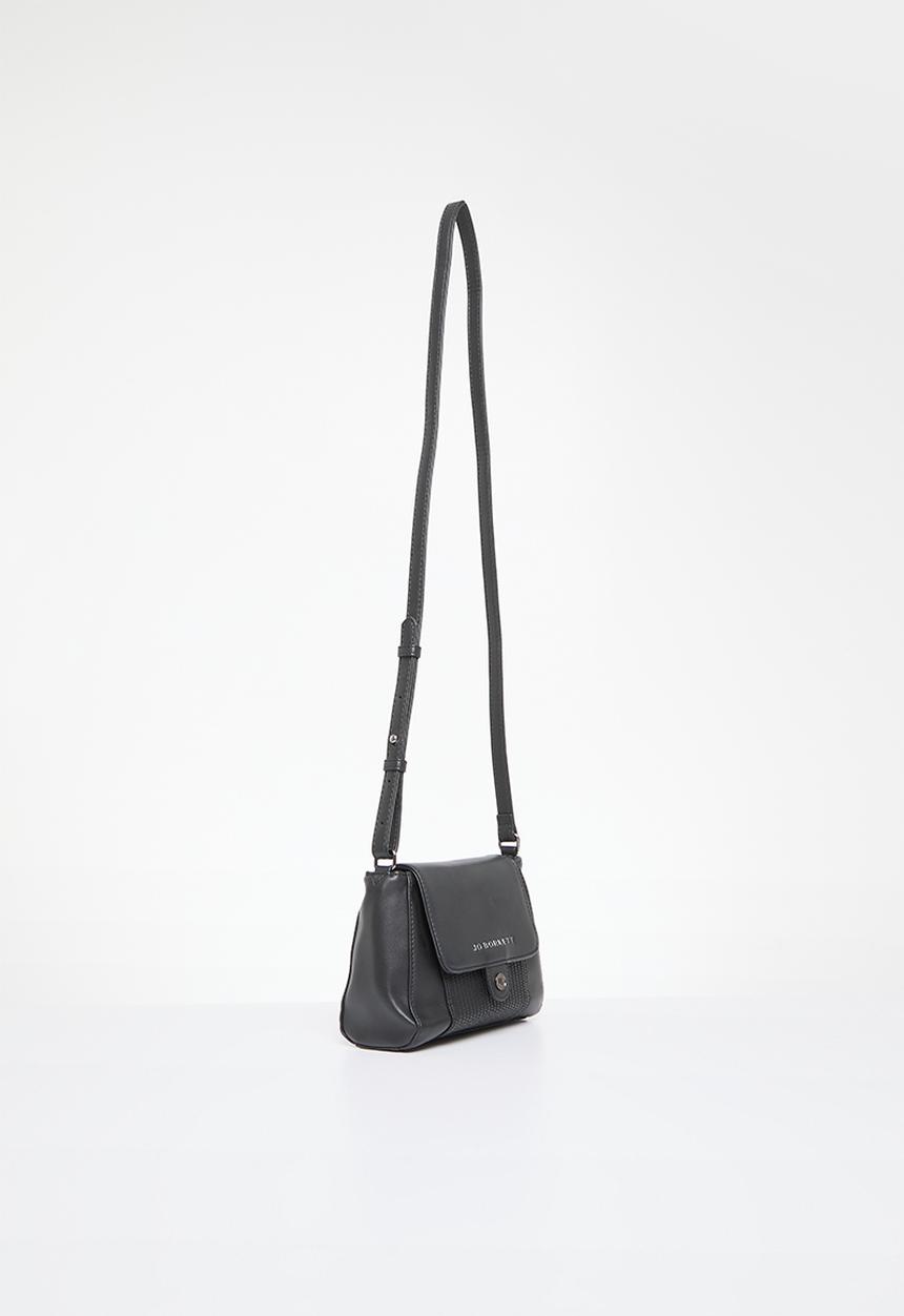 Jo Borkett - Jade flapover sling bag - black
