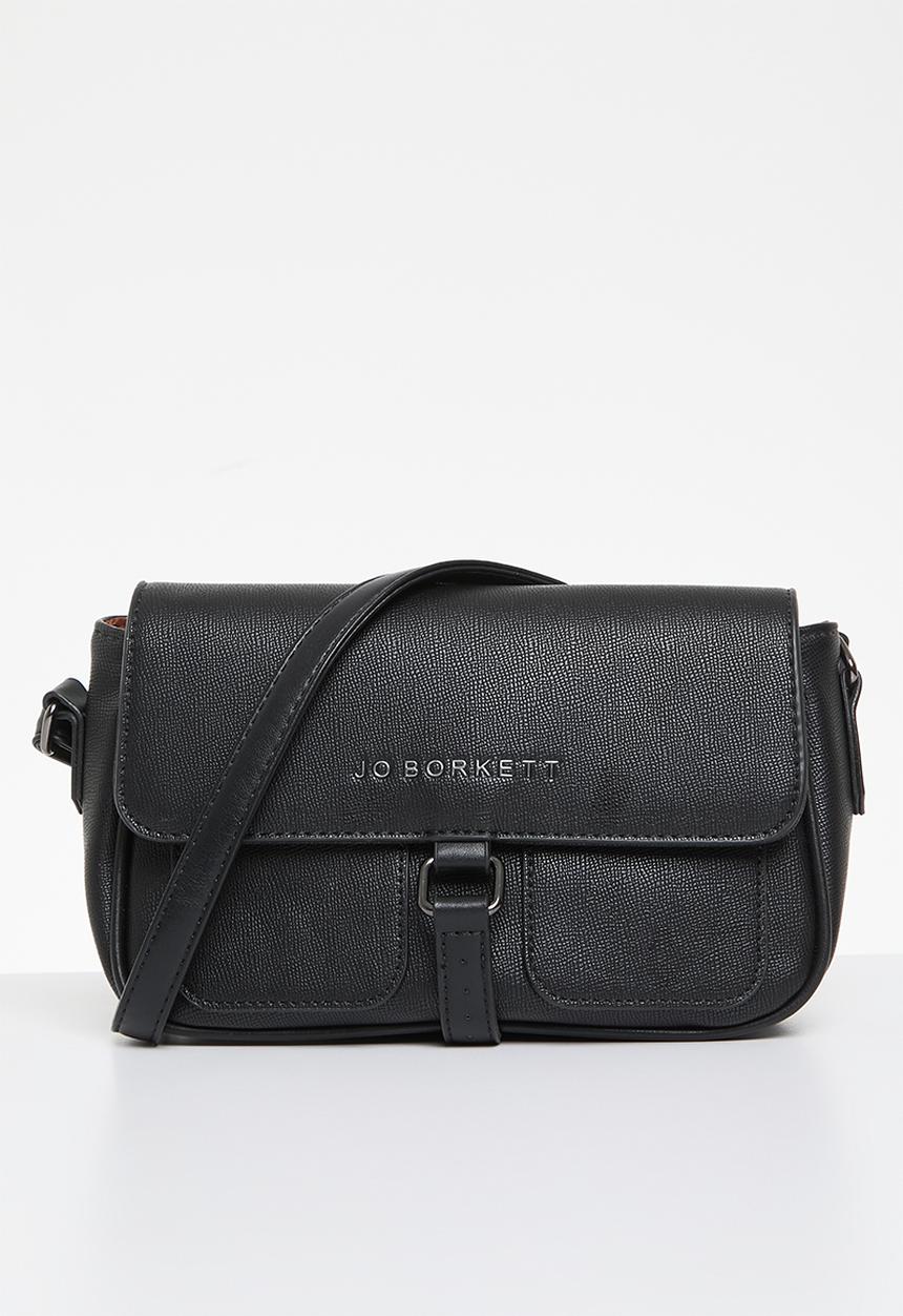 Jo Borkett - Jasmine flapover crossbody sling - black