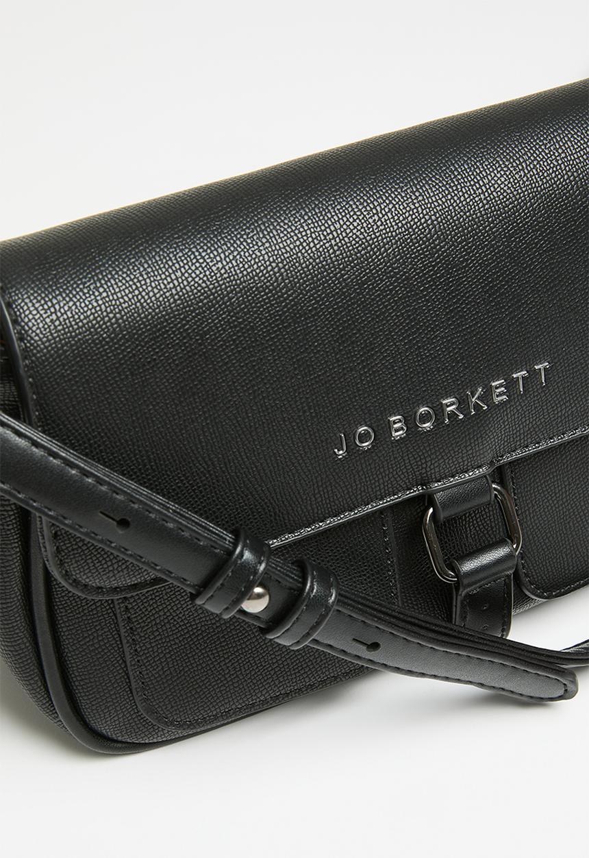 Jo Borkett - Jasmine flapover crossbody sling - black
