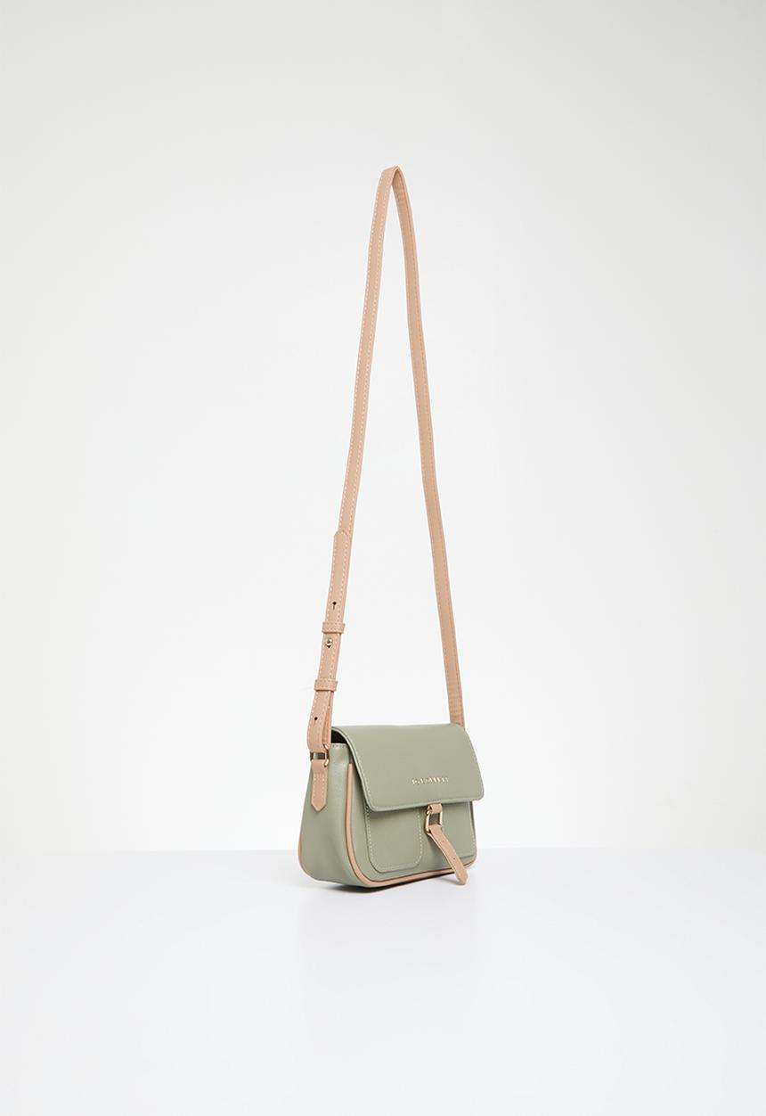 Jo Borkett - Jasmine flapover crossbody sling - green