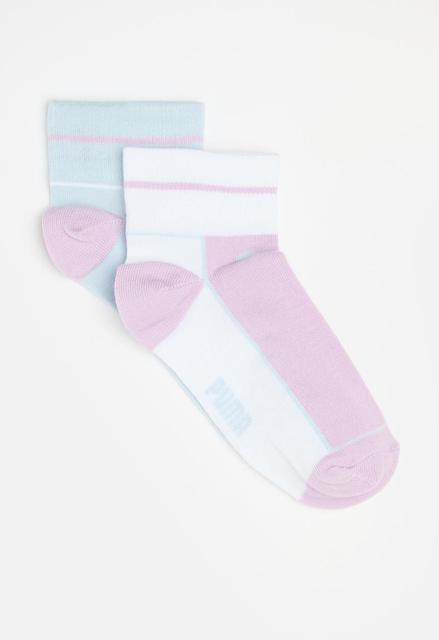 PUMA - Girls 2 pack ankle socks - winsome-cerulean