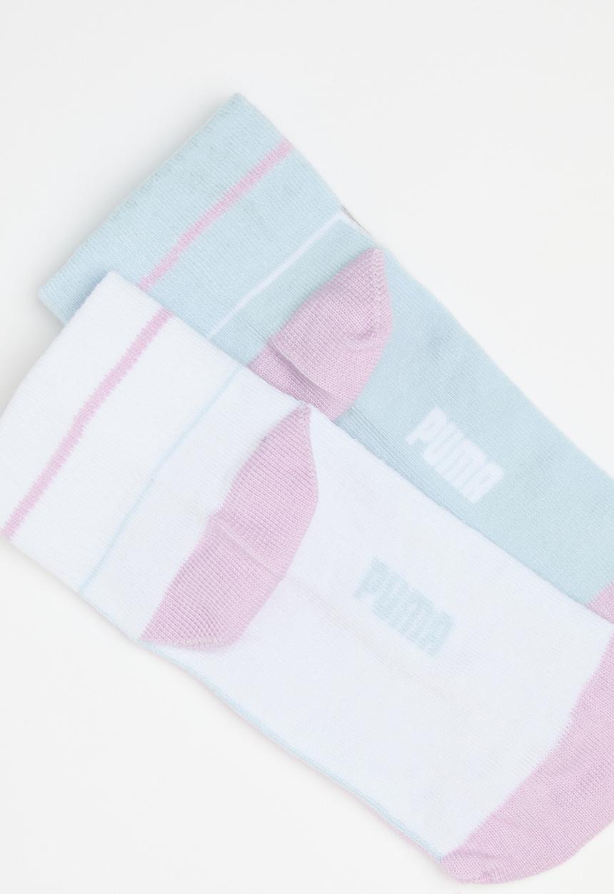 PUMA - Girls 2 pack ankle socks - winsome-cerulean