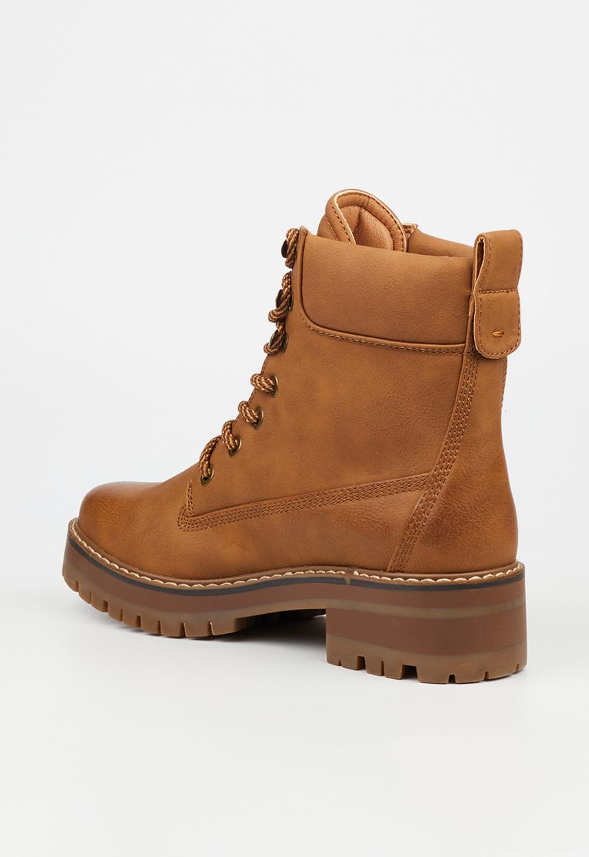 Miss Black - Fox 1 lace-up boot - tan
