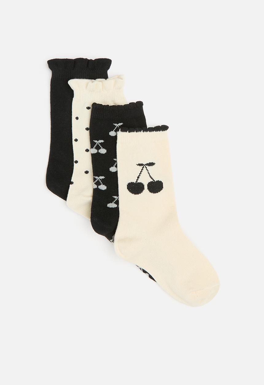 Pop Candy - Printed socks - black & white