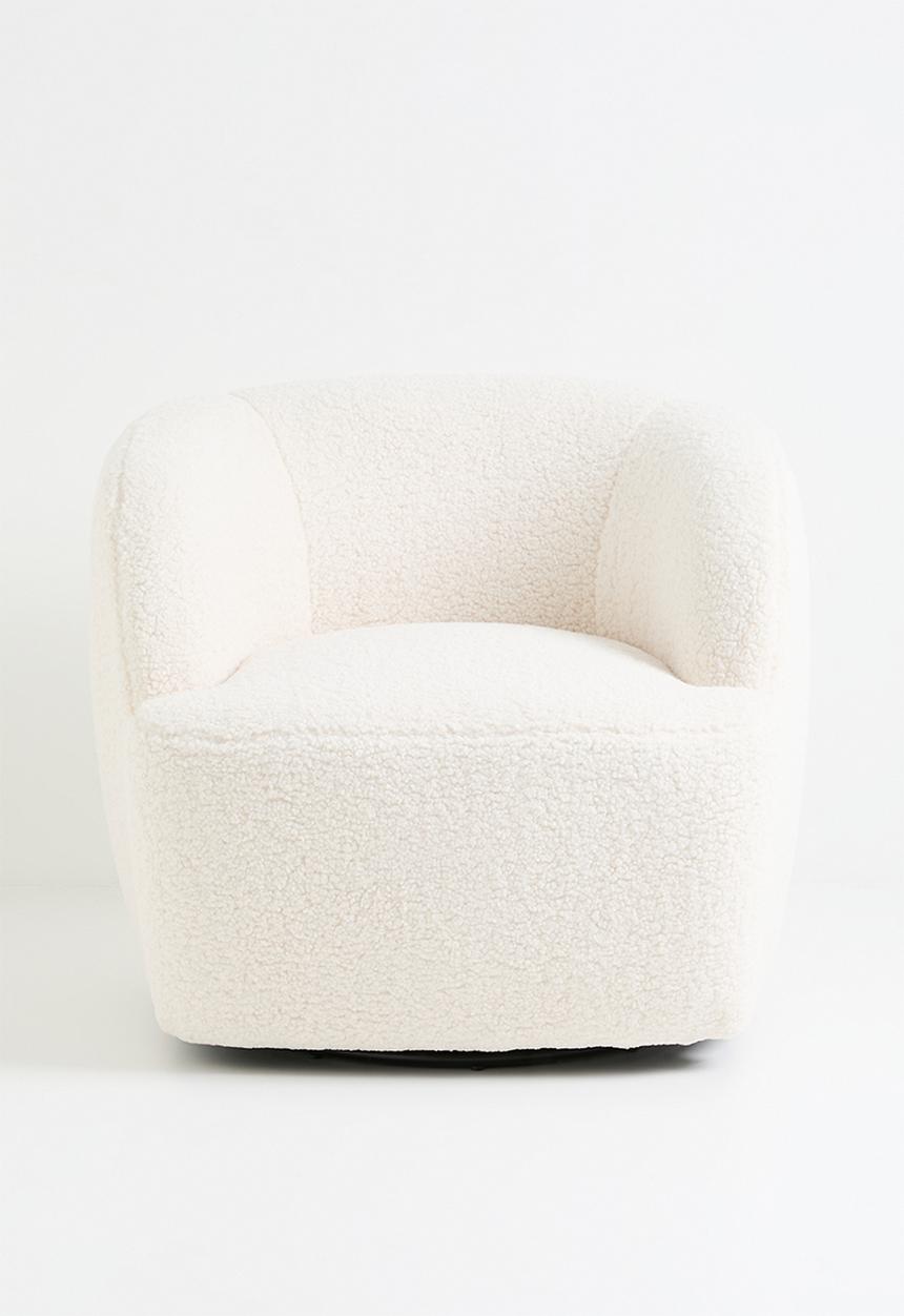 Sixth Floor - Zahra swivel occasional chair - cream