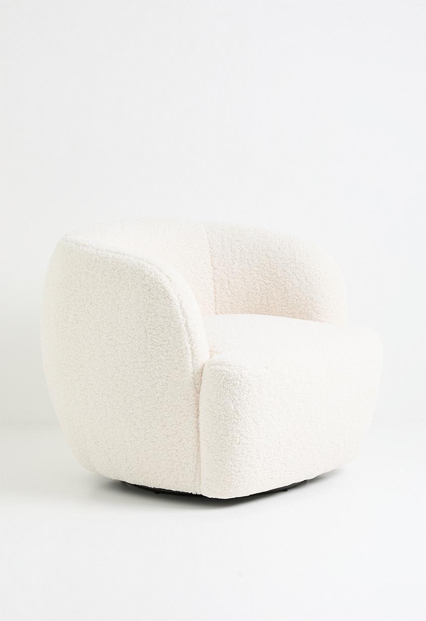 Sixth Floor - Zahra swivel occasional chair - cream