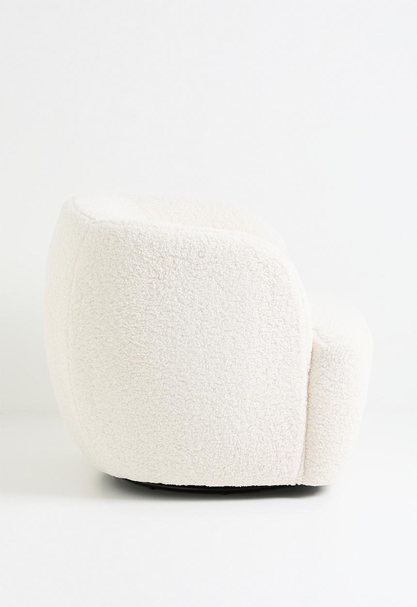 Sixth Floor - Zahra swivel occasional chair - cream
