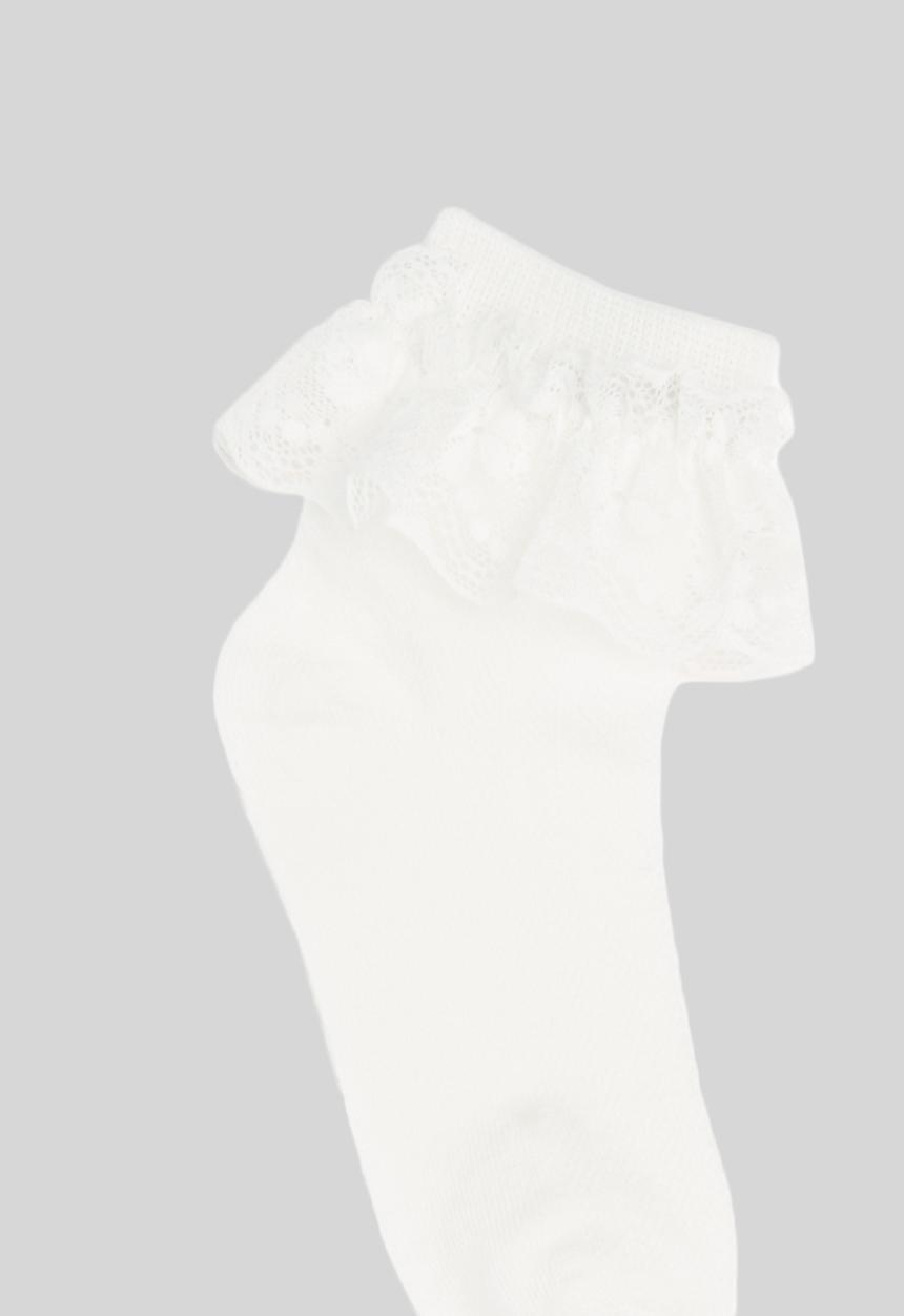 Pop Candy - Lace ankle socks - white