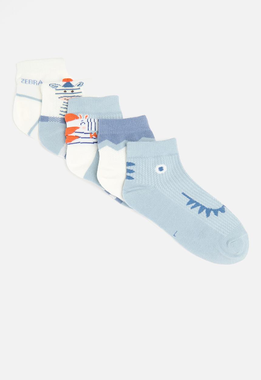 Pop Candy - 5-Pack socks - blue & white
