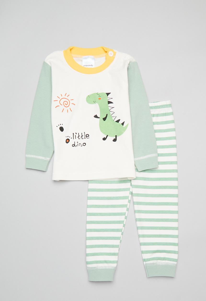 Pop Candy - Striped pj set - green and white