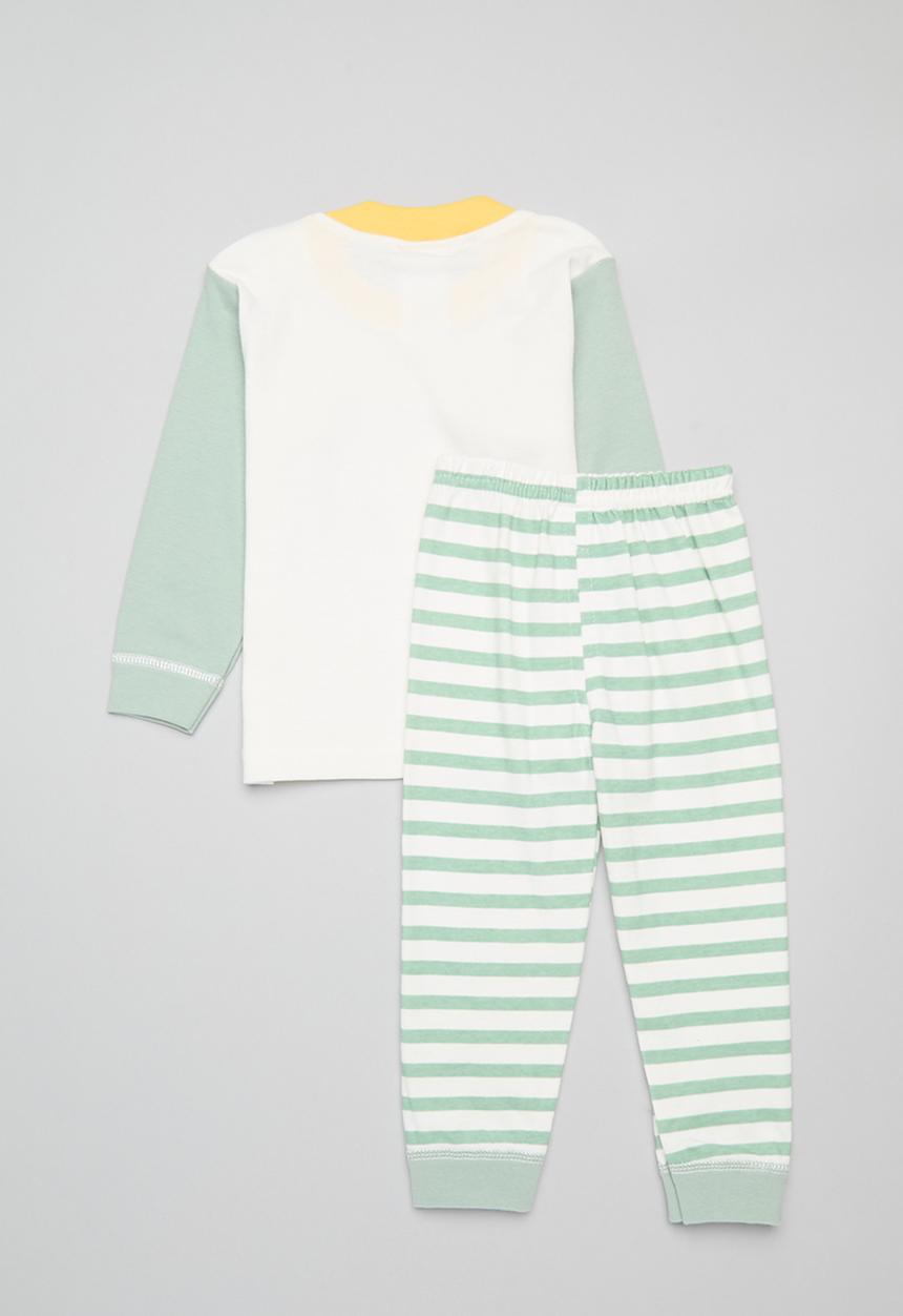 Pop Candy - Striped pj set - green and white