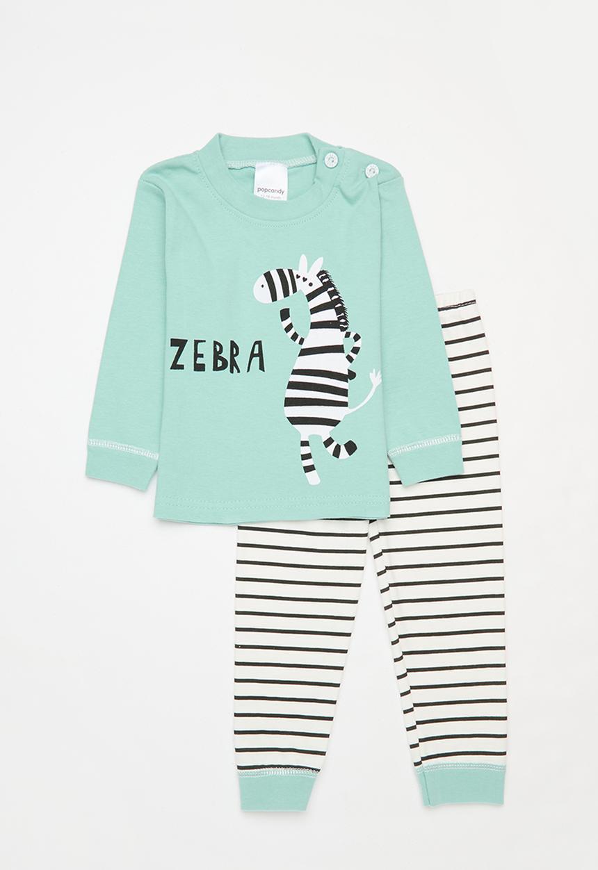 Pop Candy - Striped pj set - blue & black