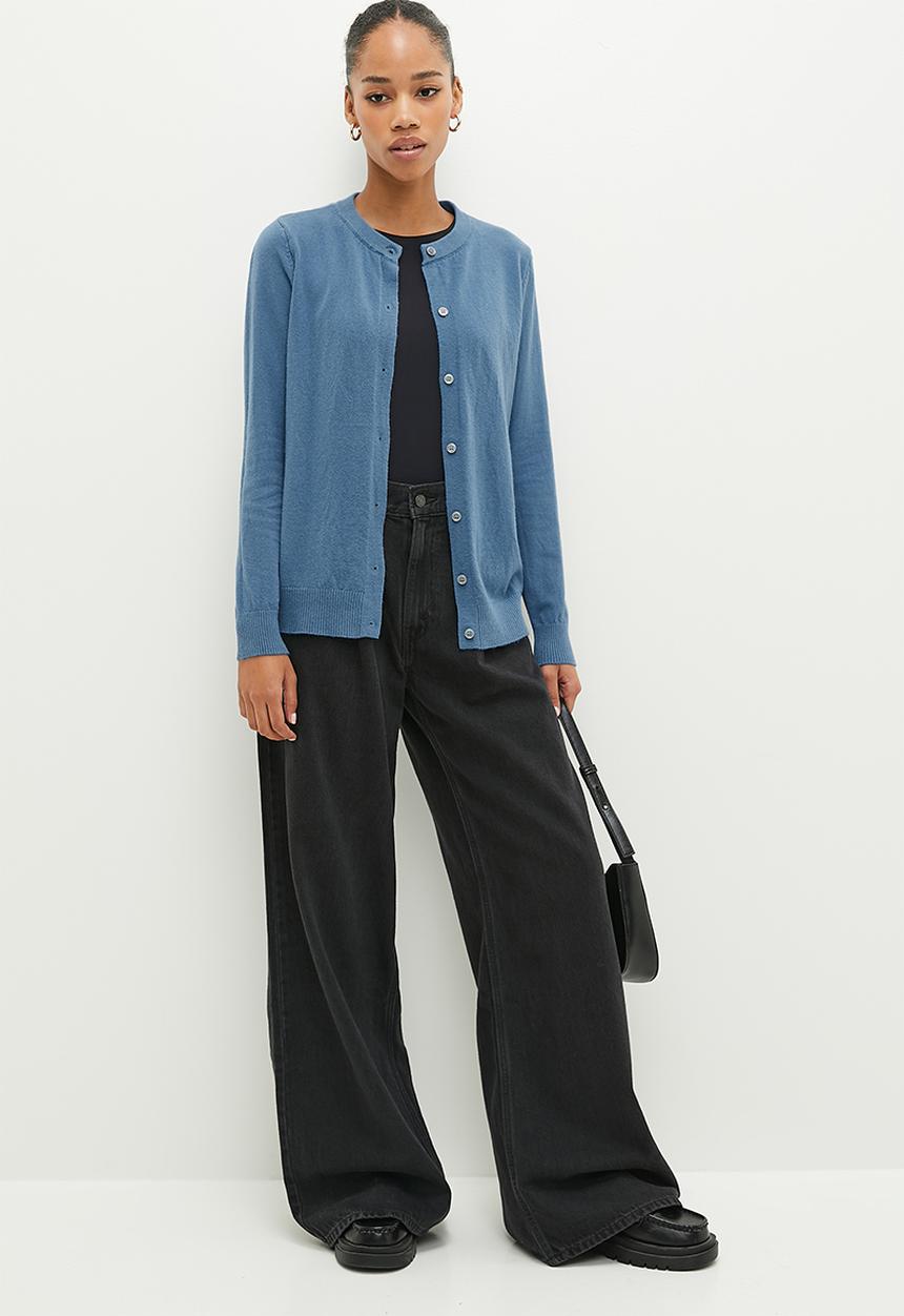 dailyfriday - Crew neck cardigan - blue