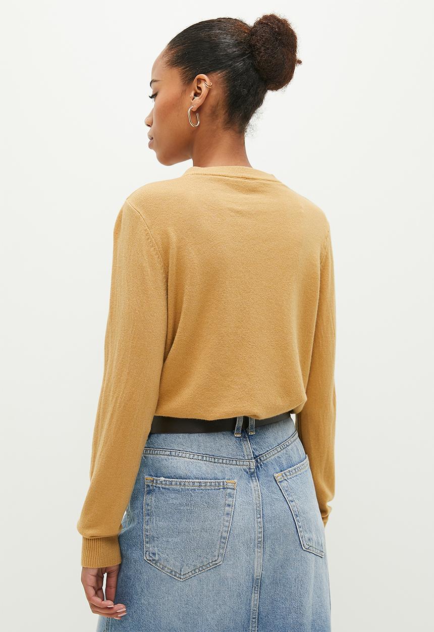 dailyfriday - Crew neck cardigan - beige