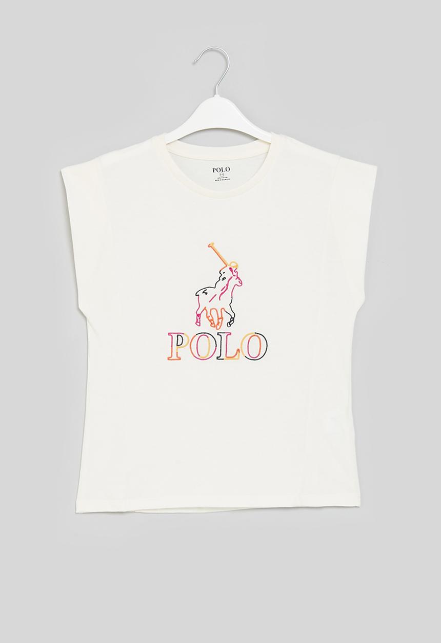 POLO - Girls jessica sleeveless tee - milk