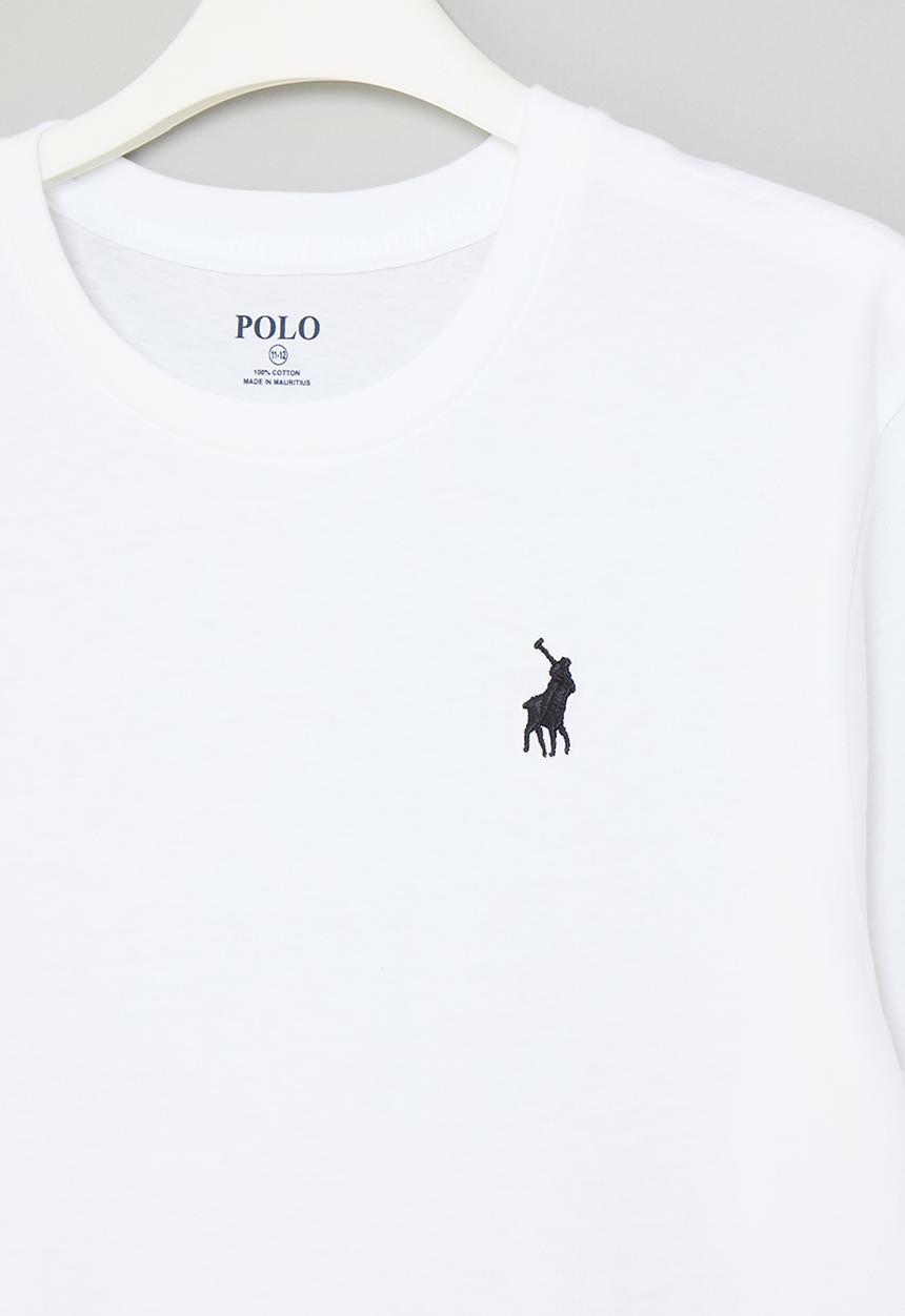 POLO - Boys ashton long sleeve tee - white