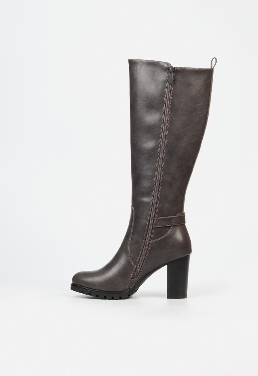 Butterfly Feet - June 6 block heel boot - grey