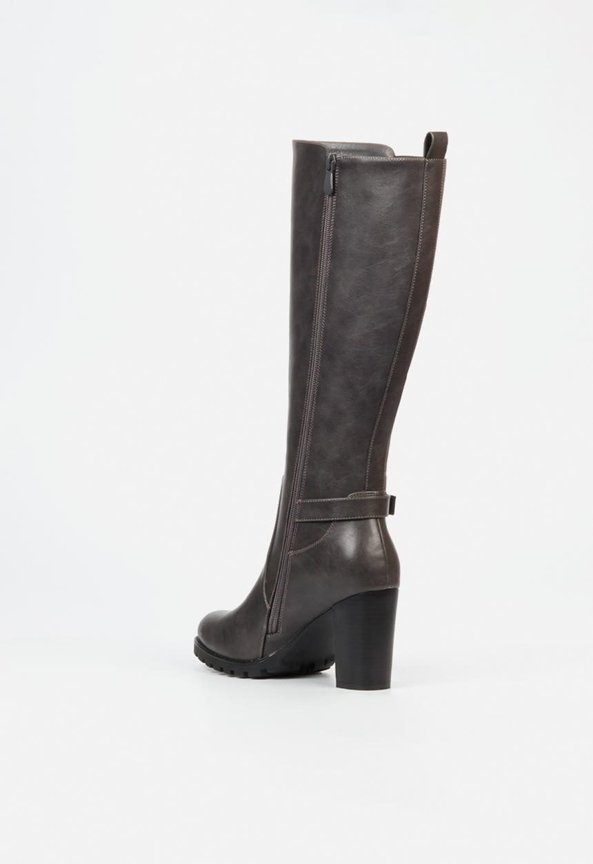 Butterfly Feet - June 6 block heel boot - grey