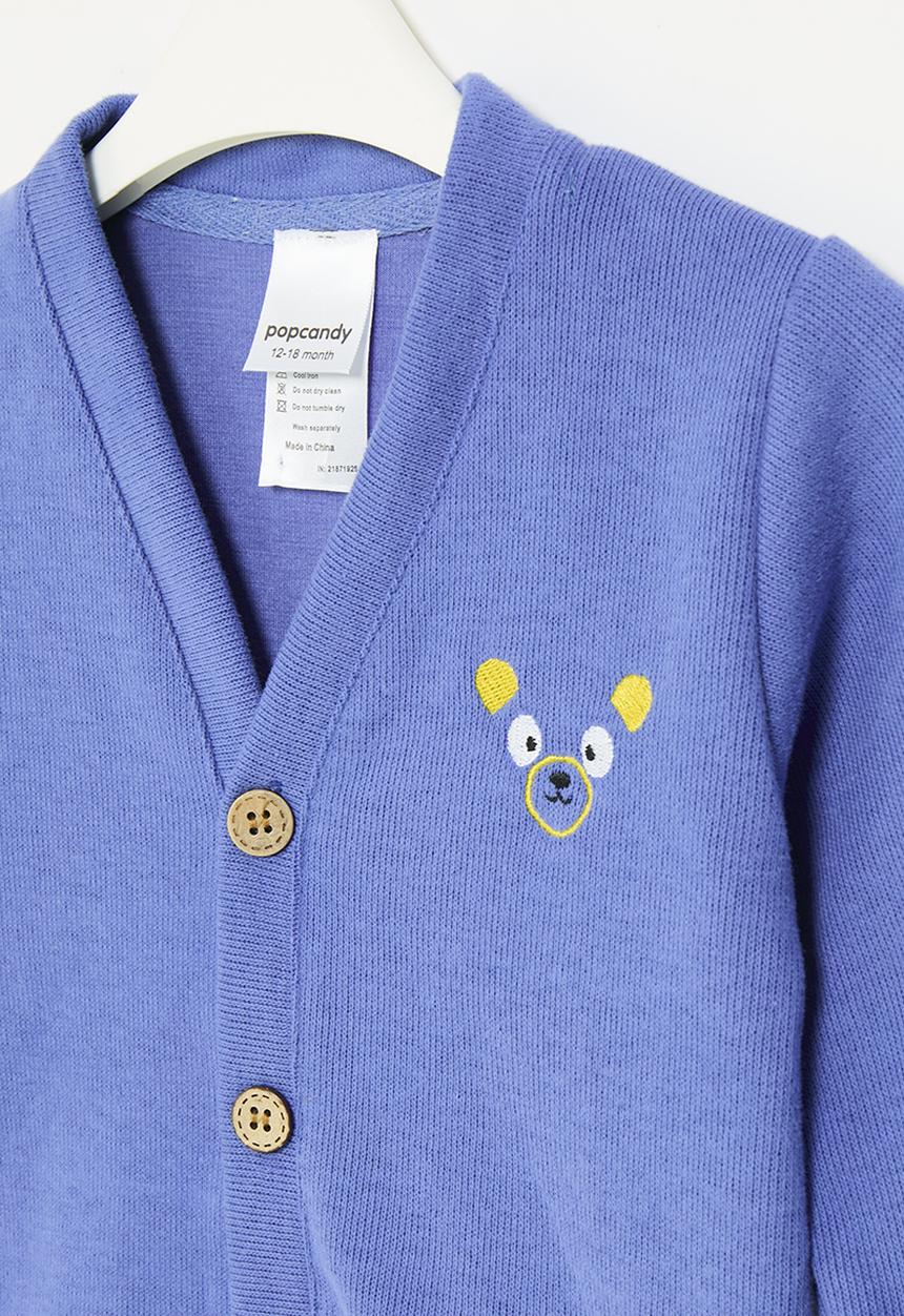 Pop Candy - Button down cardigan - blue