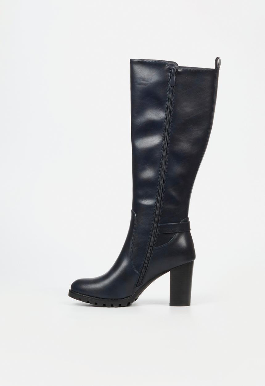 Butterfly Feet - June 6 block heel boot - navy